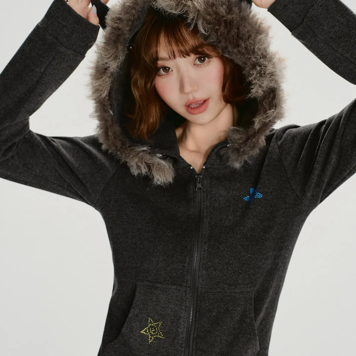 Women's Slim Fit Hooded Short Cardigan Jacket