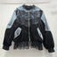 Women's Spliced Velvet Lace Contrast Denim Jacket