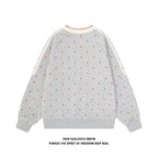 Women's Star Print V-Neck Loose Fit Sweatshirt