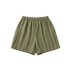 Women's Striped Linen Sleeveless Shirt and Shorts Set Casual Summer