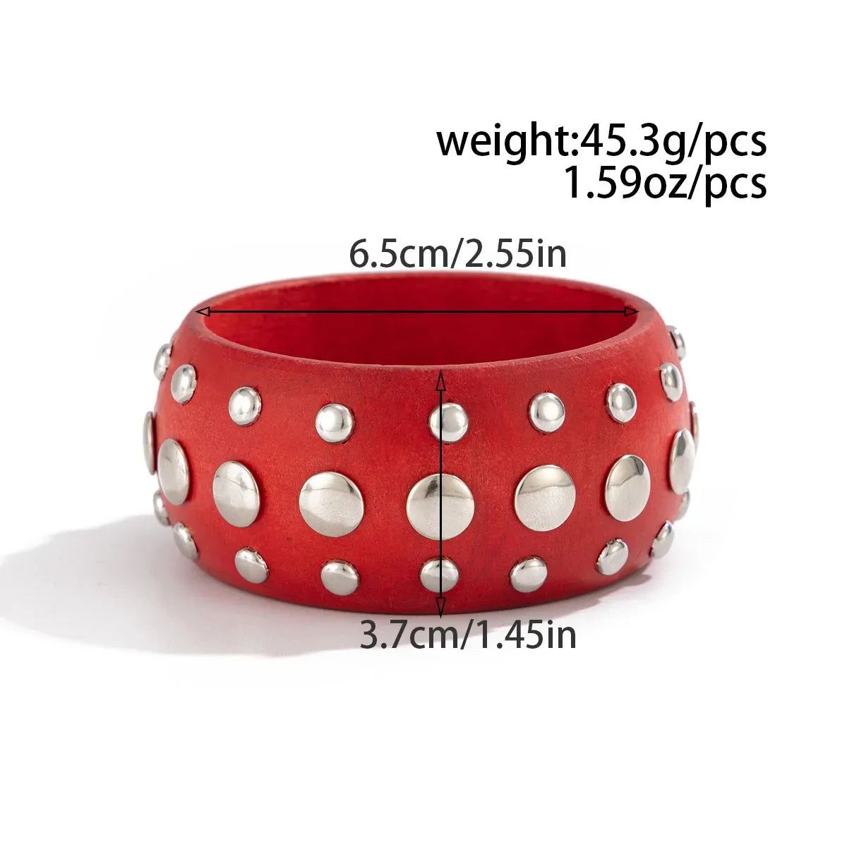 Women's Vintage Chunky Wooden Wide Bangle Bracelet