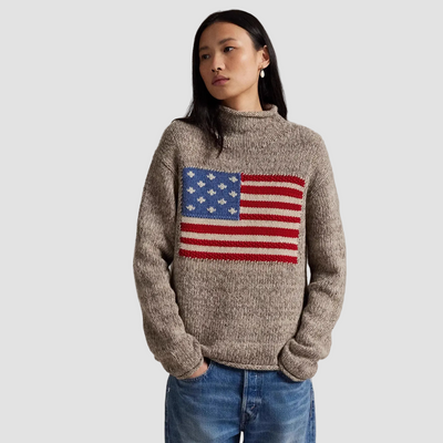 Women's Vintage Loose Pullover Sweater | Crewneck Knitted Top